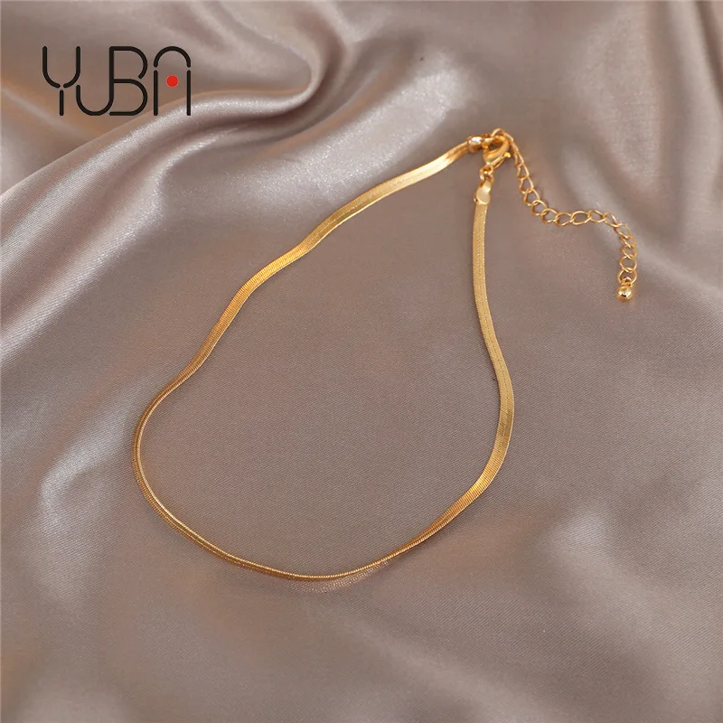 

New Design Gold Plated Snake Chain Necklace Simple Snake Chain Necklace Jewelry For Women