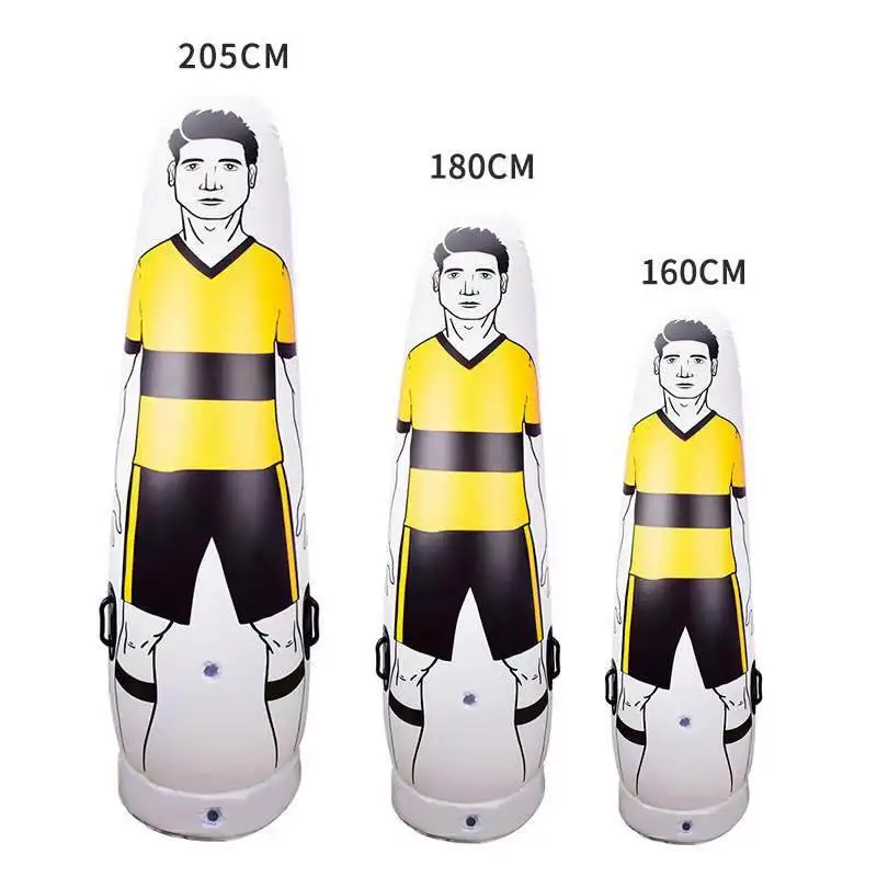 

2.05m height inflatable mannequins football dummy training soccer training sports football mannequin, White/ red/yellow