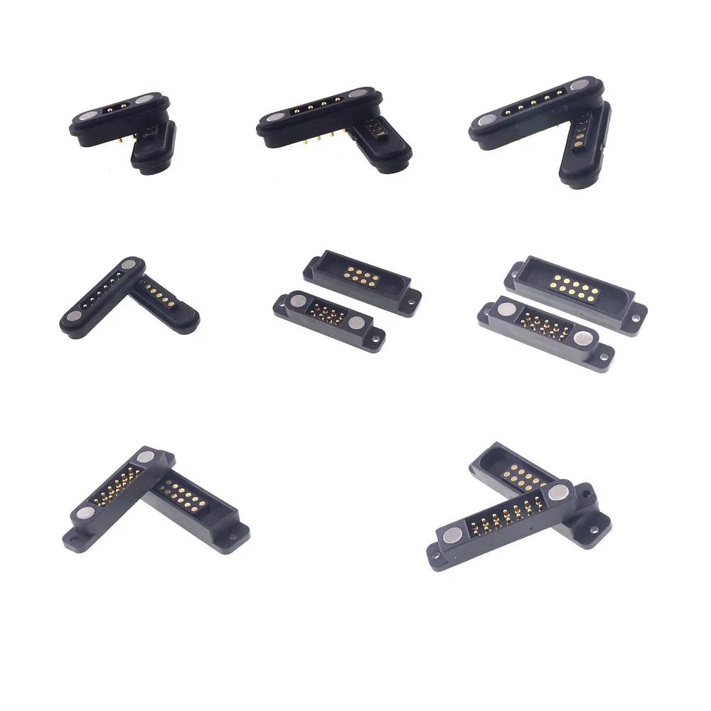 

2.54 MM Pitch High Current 2A Magnetic Pogo Pin Connector 2 3 4 5 6 8 10 12 14 Pole Male Female