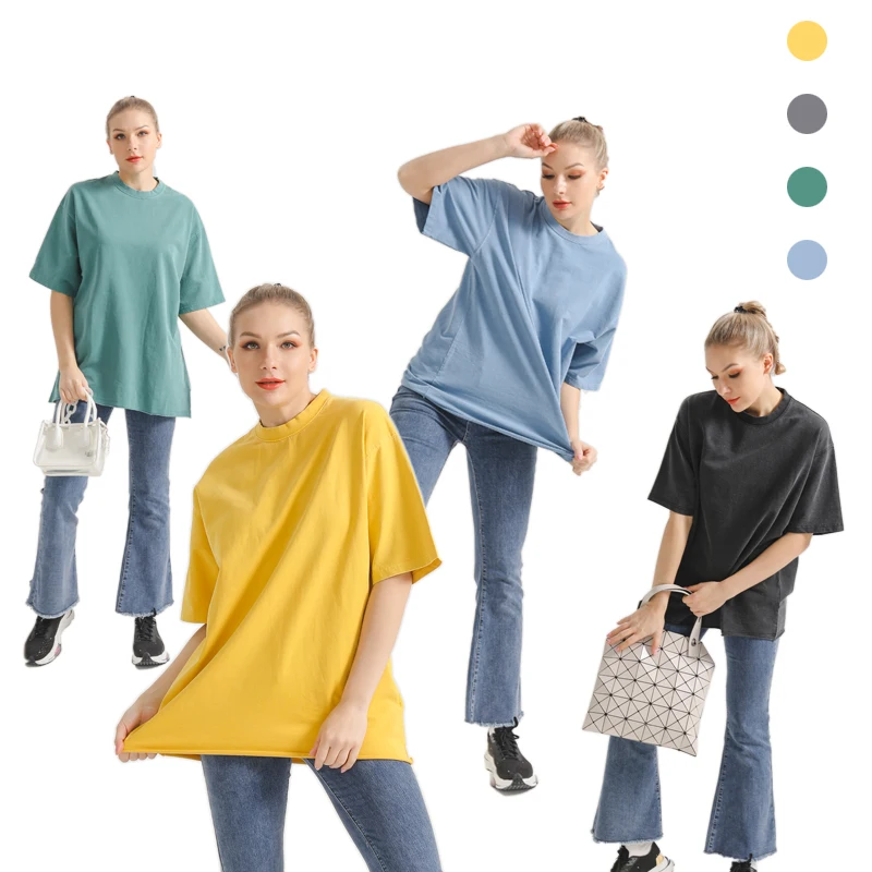 

Wholesale Personalized Vintage Unisex T-shirt Men's Blank Vintage Washed Oversize T Shirt Custom Plain Vintage T Shirts, 8 colors