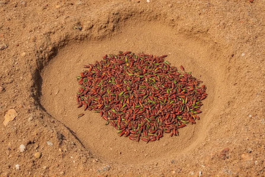 Archaeological excavation site showing ancient chili pepper seeds in Mexico
