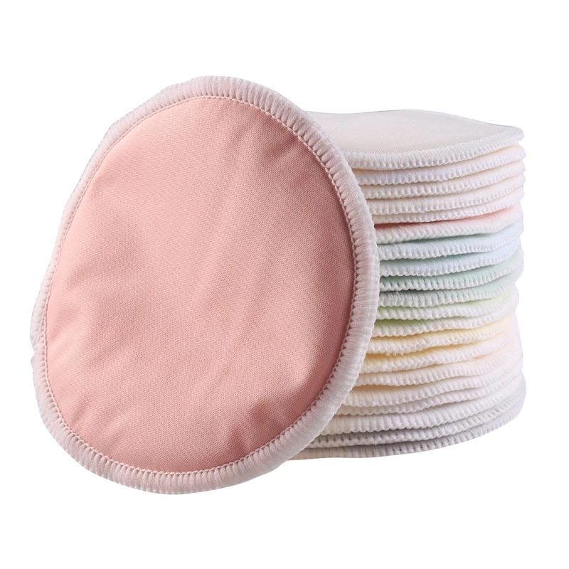 

Reusable Soft Nursing Breast Pads Washable Anti-Galactorrhea Pads Spill Prevention Breast Pad, Multi color