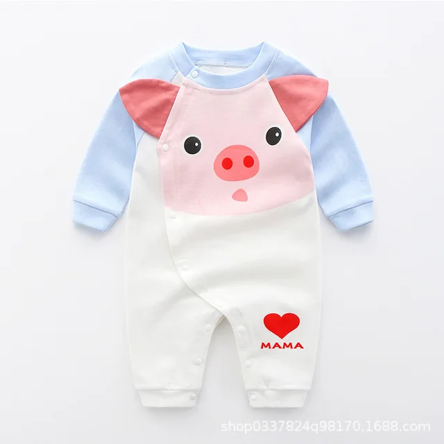 

Hot sale spring and autumn baby long-sleeved one-piece cotton men and women baby romper clothes autumn romper