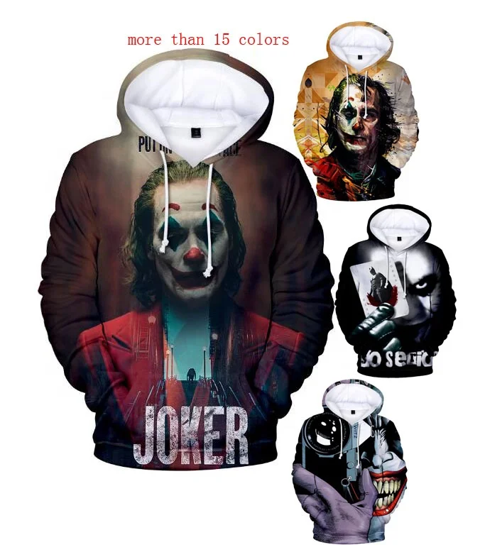 

ecowalson Women Men Matching Hoodies Joker Print Pullover Daily Sweatshirts