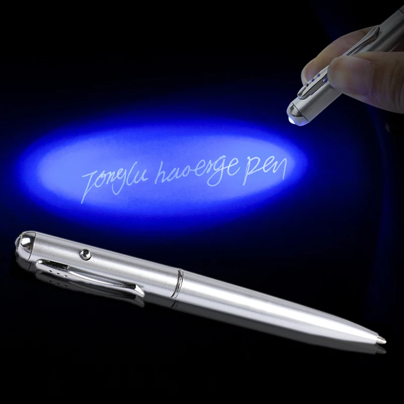2020 Creative Magic Led Uv Light Ballpoint Pen With Invisible Ink