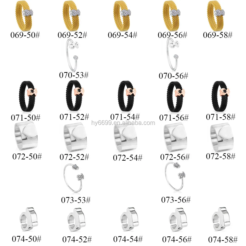 

Spanish Simple Style Cute bear rings 925 stealing silver plated cute bear original ring women jewelry
