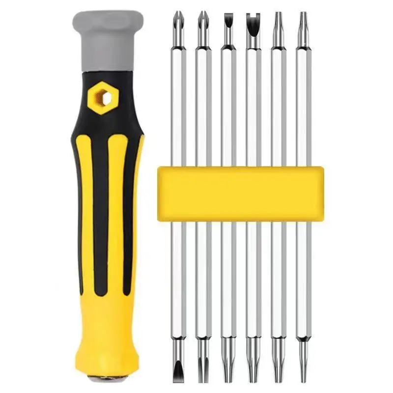 

6pcs Set Tamper-Proof Magnetic Screwdriver Bit Hex Torx Screwdriver Head Flat Hand Tool Safety repair tool