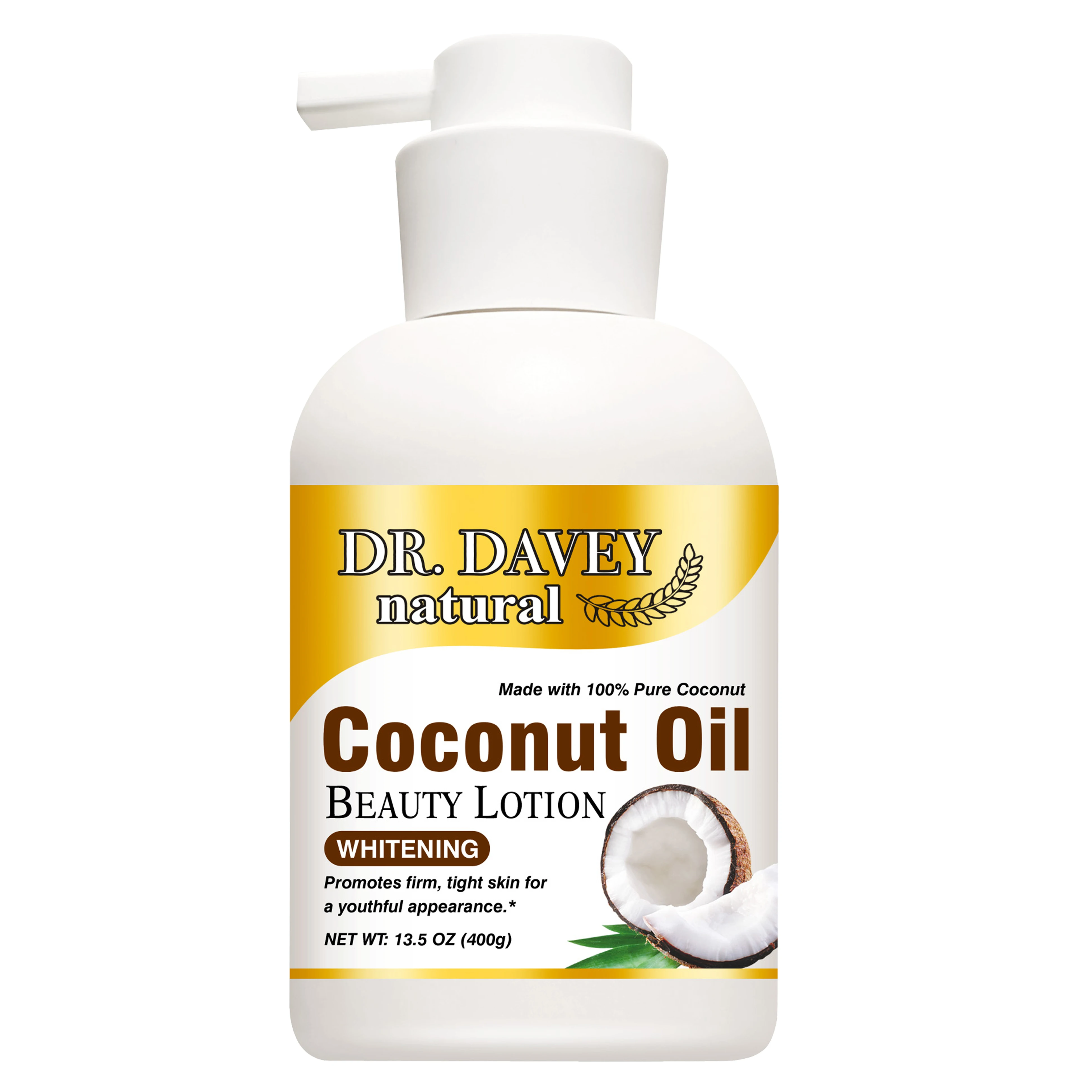 

DR. DAVEY Natural beauty whitening natural coconut pearl body lotion, Milk white