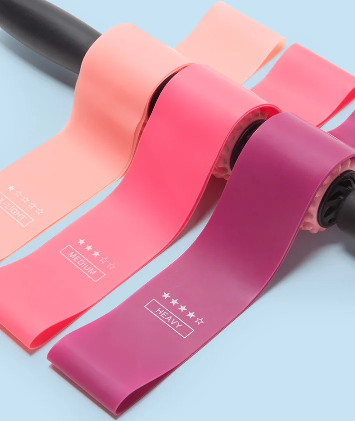 
Hot Products Durable Rubber Yoga Exercise Resistance Loop Band With Set Of 5 