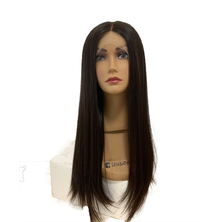 

Fast Shipping european virgin 100% human hair jewish wig lace top wig