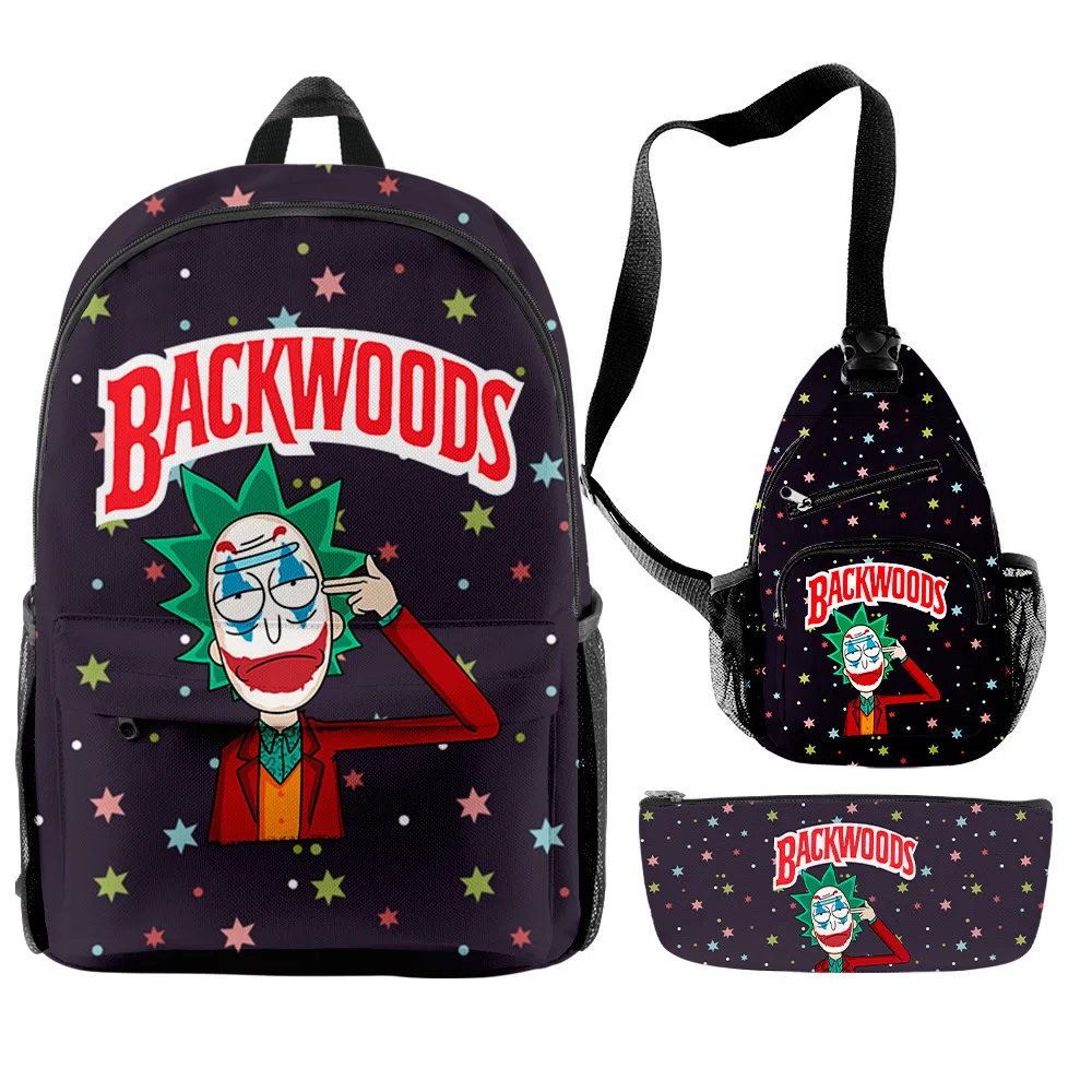 

Custom 3D printed wearable backwoods backpack cartoons cool backwoods shoulder bag 3pcs backwood cigars back pack