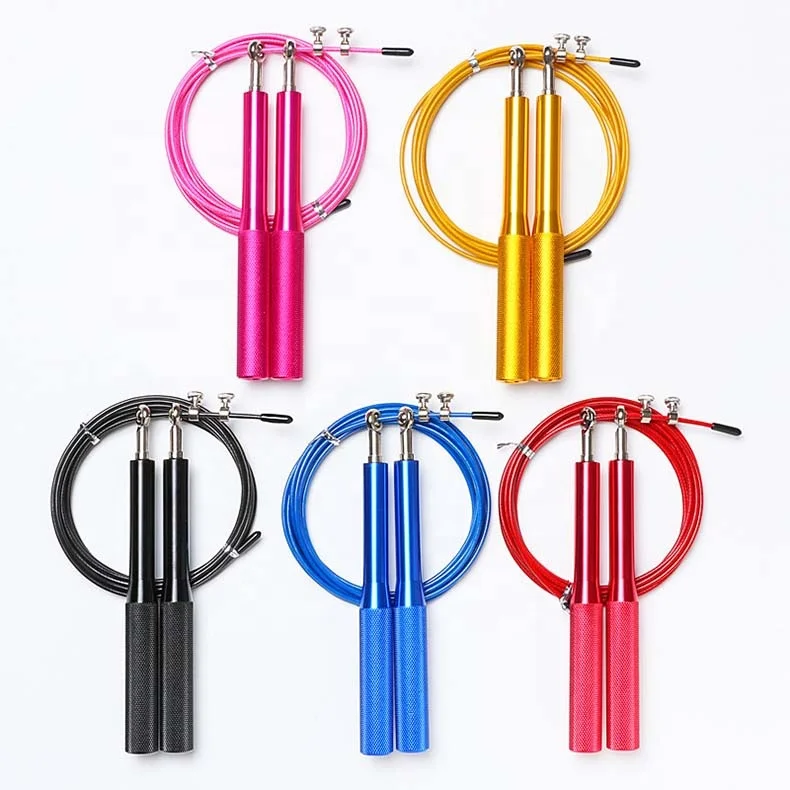 

Training Exercise Fitness Competition Adult Free Custom Logo Metal Private Label Speed Adjustable Aluminum Skipping Jump Rope, Customized color
