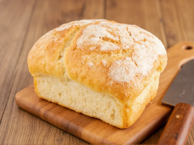 Perfectly baked white bread with golden crust