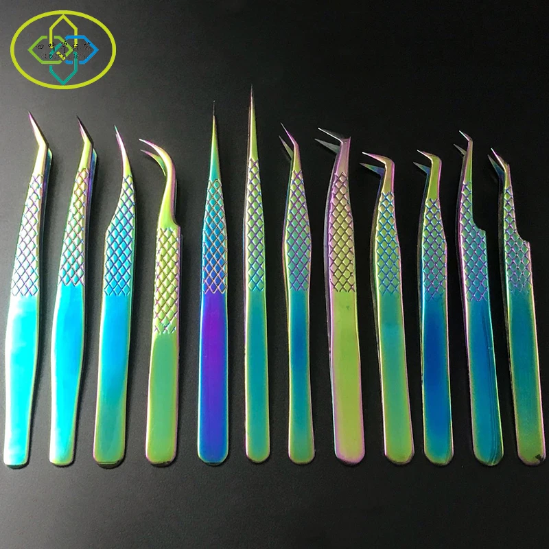 

Custom logo stainless steel tweezers tool laser pointed tweezers