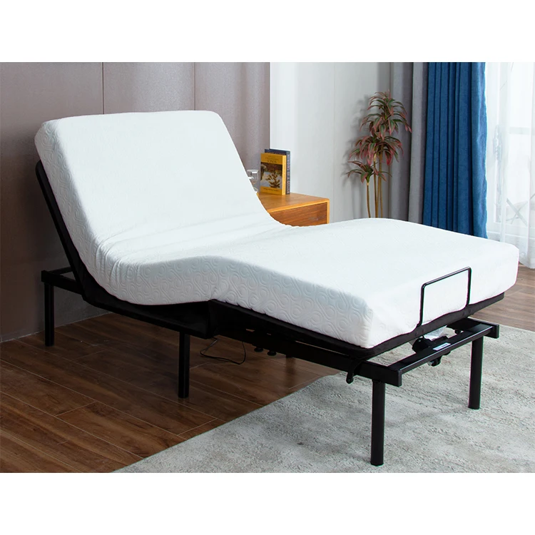 

Tecforcare Adjustable Bed Frame Metal Folding Bed Frame Foldable Electric Smart Adjustable King Size Bed