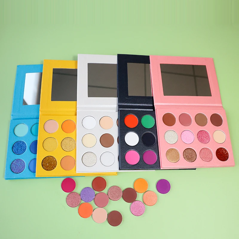 

Hot Selling 9 Colors Custom Eye Cosmetic Palette Eyeshadow With Mirror