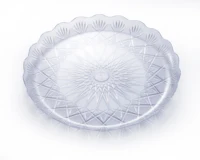 

Promotional disposable plastic transparent round fruit partyy plate