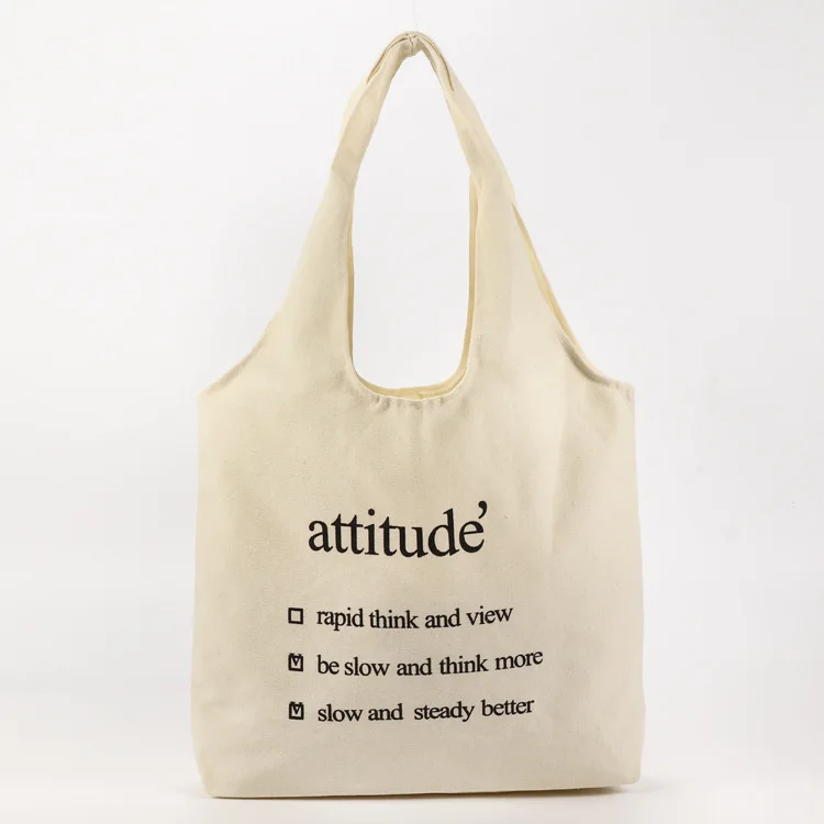 

canvas casual shoulder cotton bags long handle