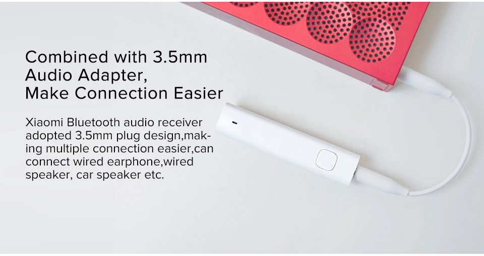 Original Xiaomi Mi Bluetooth Audio Receiver Portable Wired To Wireless Media Adapter For 3.5mm Earphone Mi Audio Receiver - ANKUX.COM