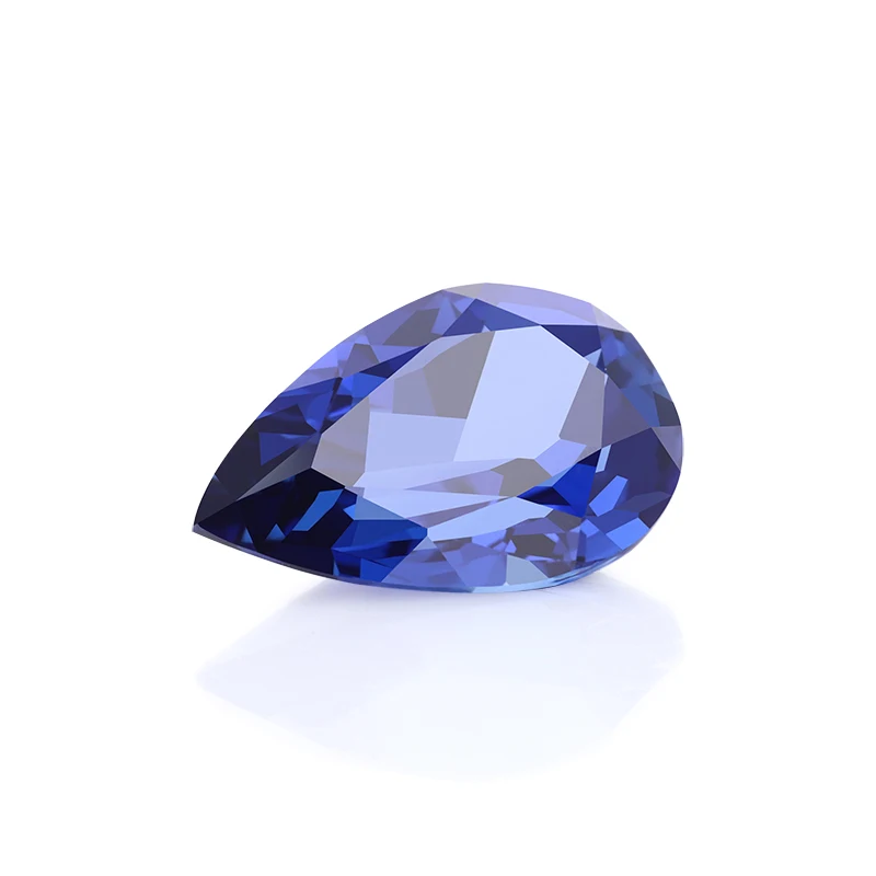 

Starsgem pear shape Blue loose gemstones brilliant cut lab grown sapphire for jewelry, Royal blue