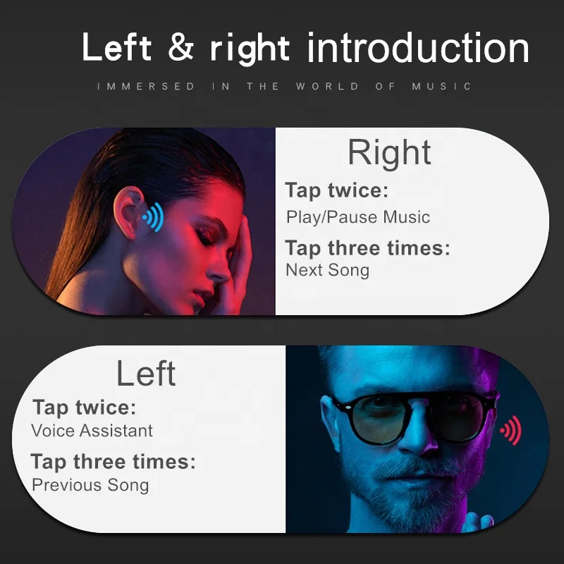 
2020 New Air 2 V2 Holy Grail i500 TWS Rename with GPS matte black H1 chip bluetooth headphones wireless tws i10000 pk i9000 