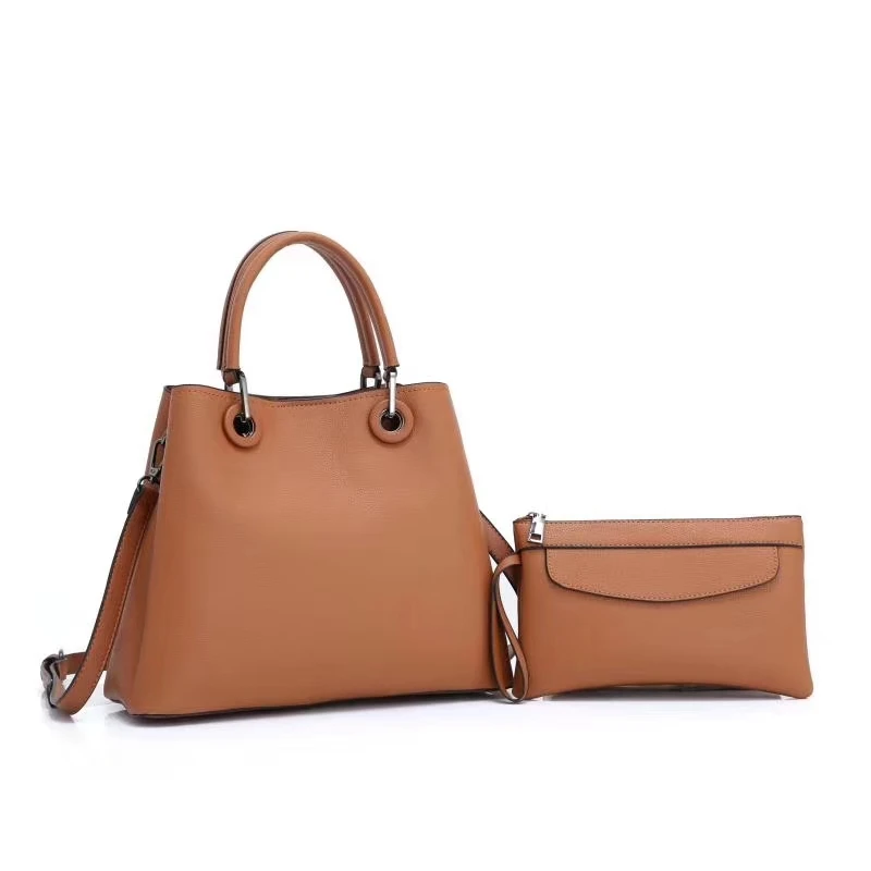 

Simple Bulk Female Composite Handbags Ladies PU Bag Set 2 PCS Hobo Tote bag Set