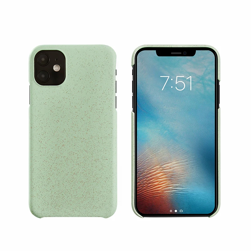 

Custom Logo 100% Compostable Biodegradable Phone Case Cover Recyclable Compostable Phone Case for iPhone 11 12 13, Green,blue,grey,pink,beige or customized