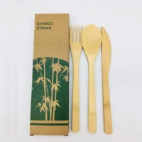 

reusable bamboo travel cutlery set,eco-friendly fork and knife set biodegradable spoon