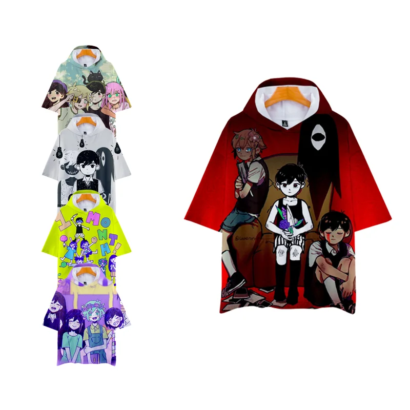 

New Animation Hoodie T-shirt Sublimation Full Body Printing 3D Design Pure Polyester Hoodie T Shirt For Men, Customized colors