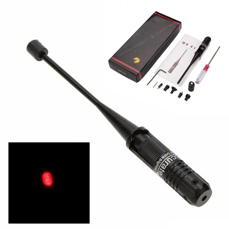 

MAGORUI Red Laser Bore Sighter for .22 to .50 Shooting Caliber Rifles Handgun 3xAG13 kit, Black