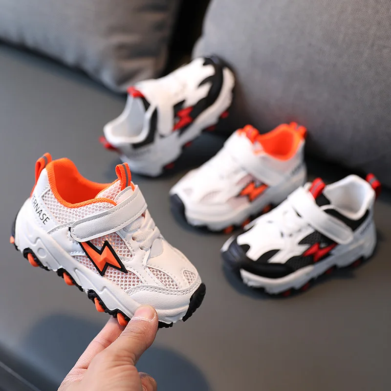 

Spring 2022 New Hollow Mesh Damping Trend Soft Comfortable Two Children's Baby Sneakers 1-5 Years Old