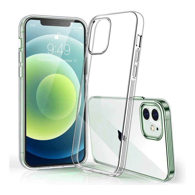 

Factory Price Customized Logo Anti-scratch Shock Absorption TPU Phone Case for iphone 12, Clear