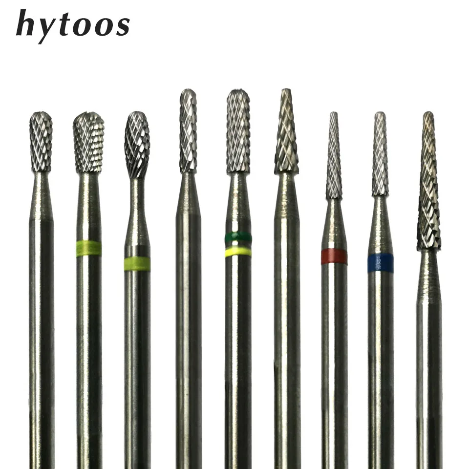 

HYTOOS High Quality Carbide Nail Drill Bit New Product Cuticle Bits 3/32" Rotary Manicure Cutters Gel Removal Nail Accessories