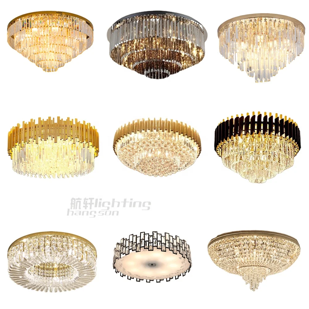 living room bedroom lights designers lighting gold black chandelier lamp round square luxury modern crystal led ceiling lights