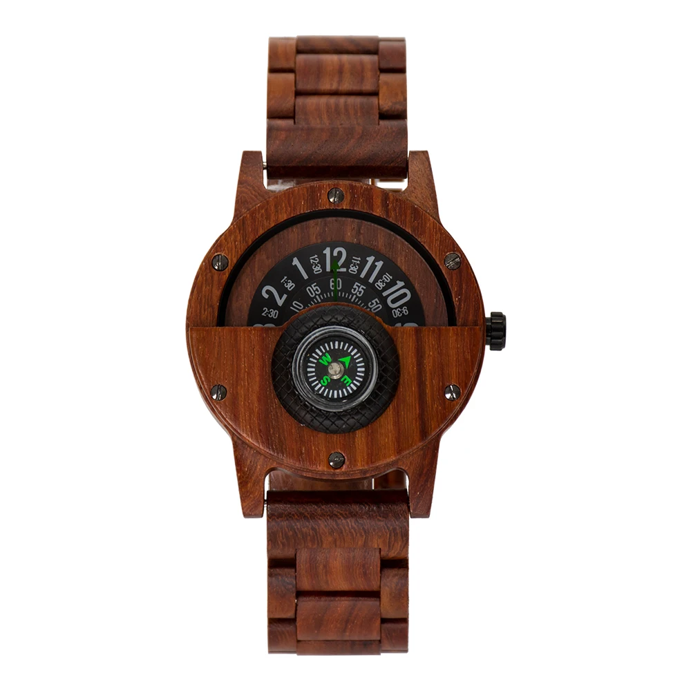 

Shenzhen Zhongshi cheap custom logo watches bulk wooden men watch custom logo