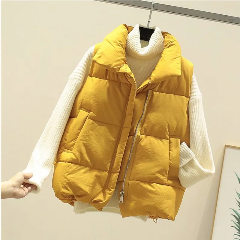 

Down Cotton Vest Women's Short Autumn And Winter New Korean Female Student Cotton Vest Jacket, As photo