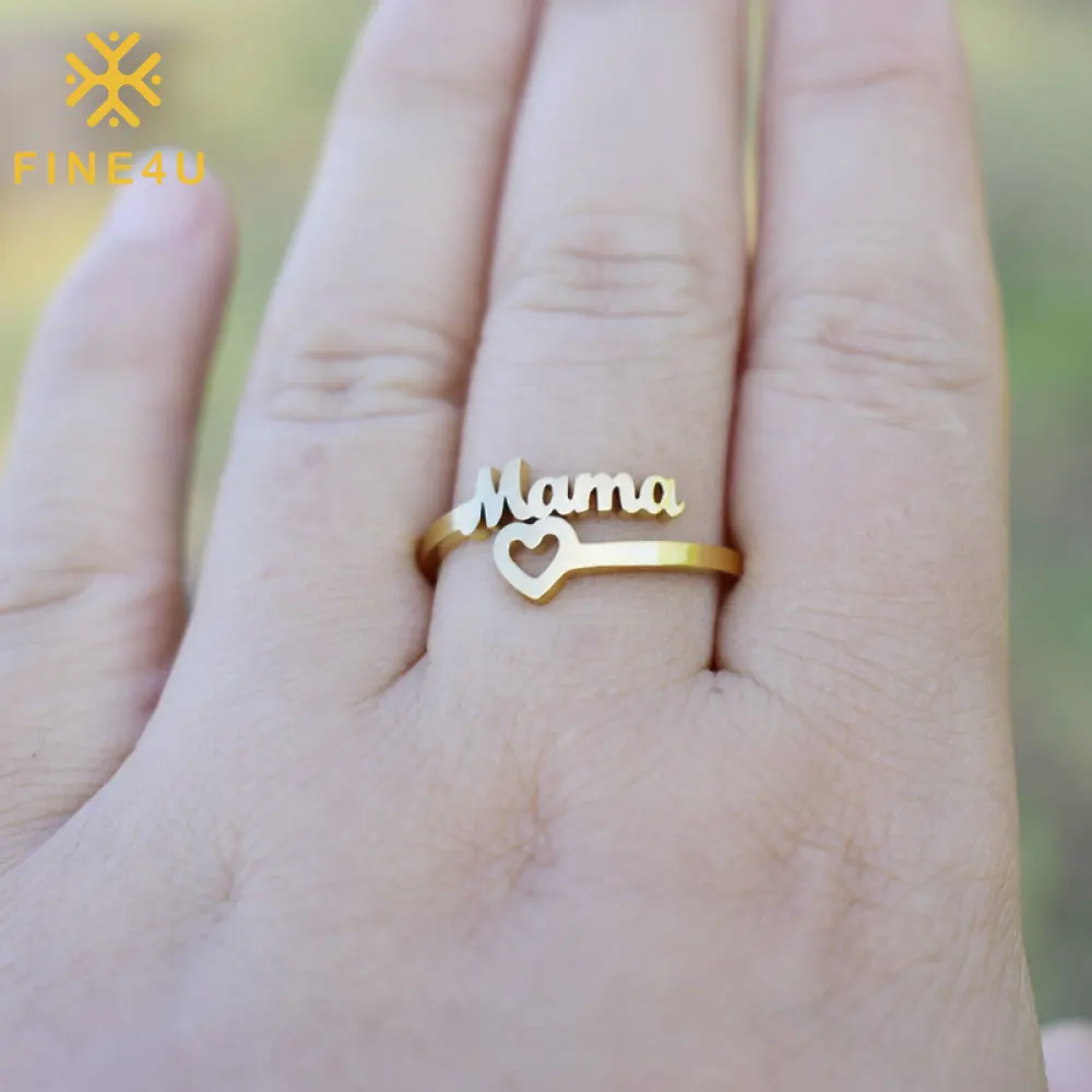 

Happy Mothers Day Gifts 2022 Regalos Para Mama Women Stainless Steel Jewelry Mama Mothers Day Ring, Gold/steel/rose gold