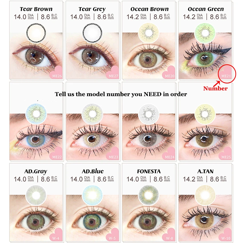 

Freshlady factory direct 1 pair small moq rts color Contact Lenses