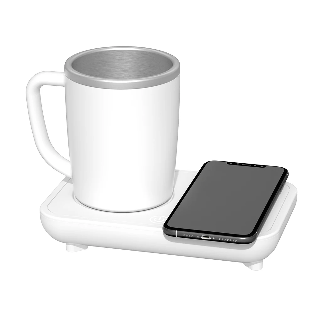 

HC-803 Wireless Charging Coffee Cup Warmer & Mug Warmer For Desk Wireless Warmer 4 Temperature Set for Tea Water Cocoa Milk, White,black