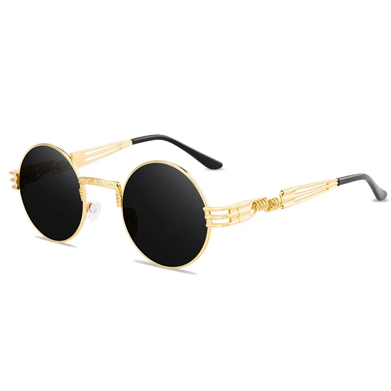 

New Fashion Retro Steampunk Sunglasses Brand Design Women Men Round Metal Punk Sun glasses UV400 Shades Eyewear