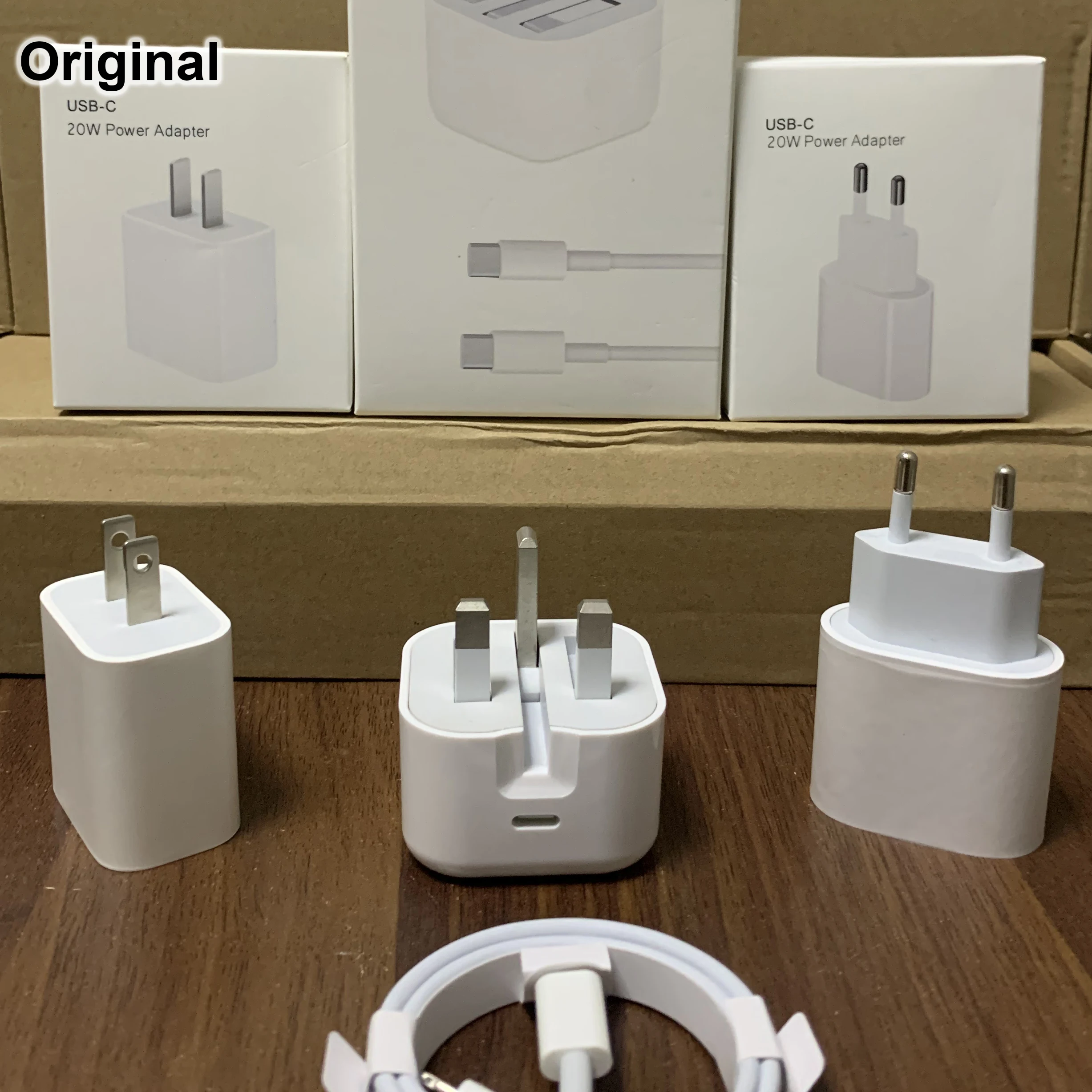 

EU UK US Universal 20W Power PD Fast USB C Power Adapter Wall Charger C94 18W USB-C Type C Cable For Apple iPhone X 11 12 pro