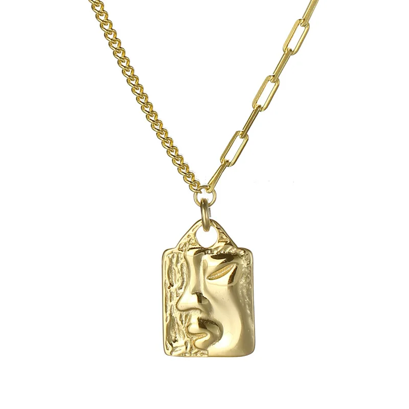 

S925 Necklace 925 Sterling Silver Necklace High Quaility Gold Plated Square Chain Multi Face Necklaces