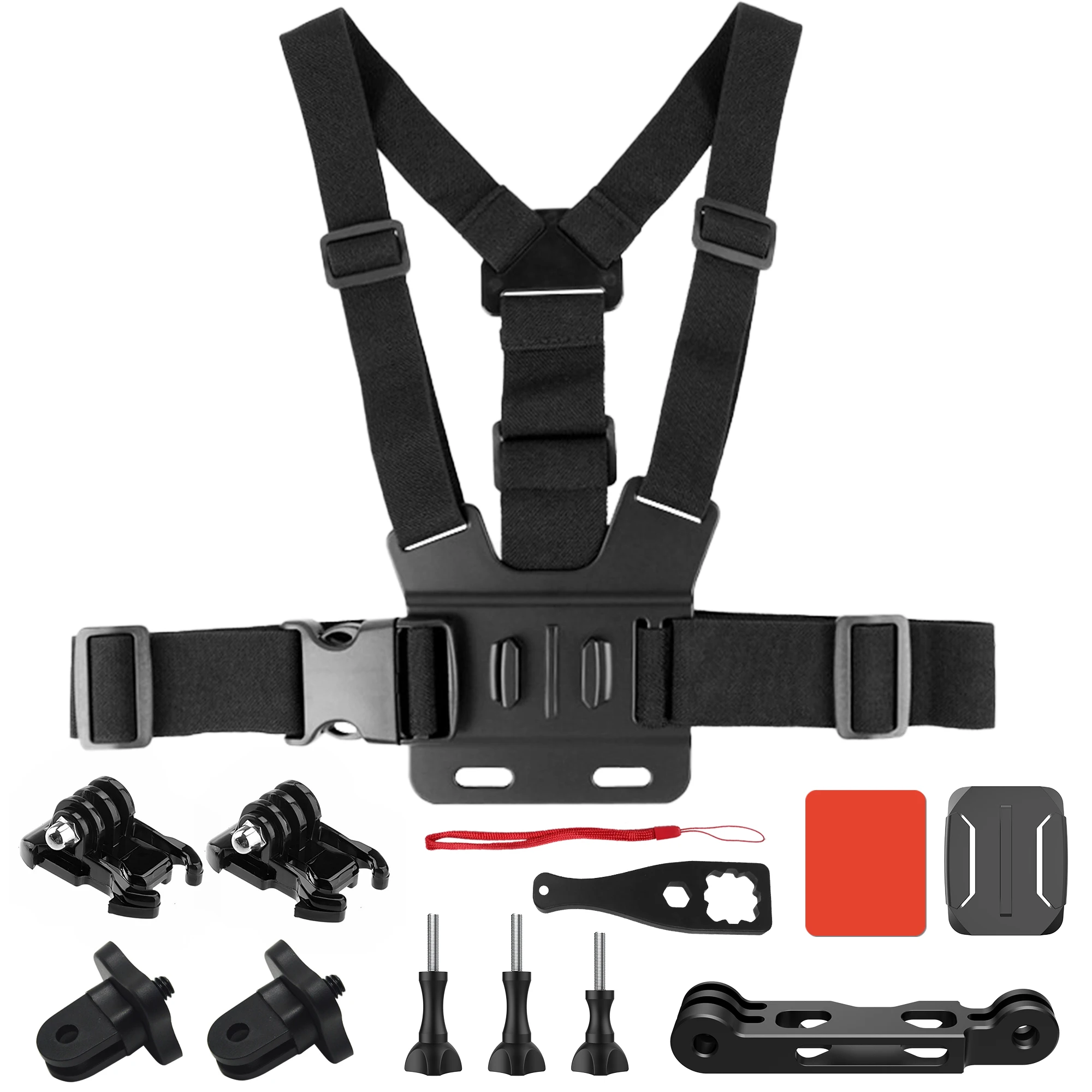 

Adjustable Anti-Shaking Action Camera Training Running Vest Mobile Clip Harness Strap Mount Chest Phone Holder for GoPro Hero 11