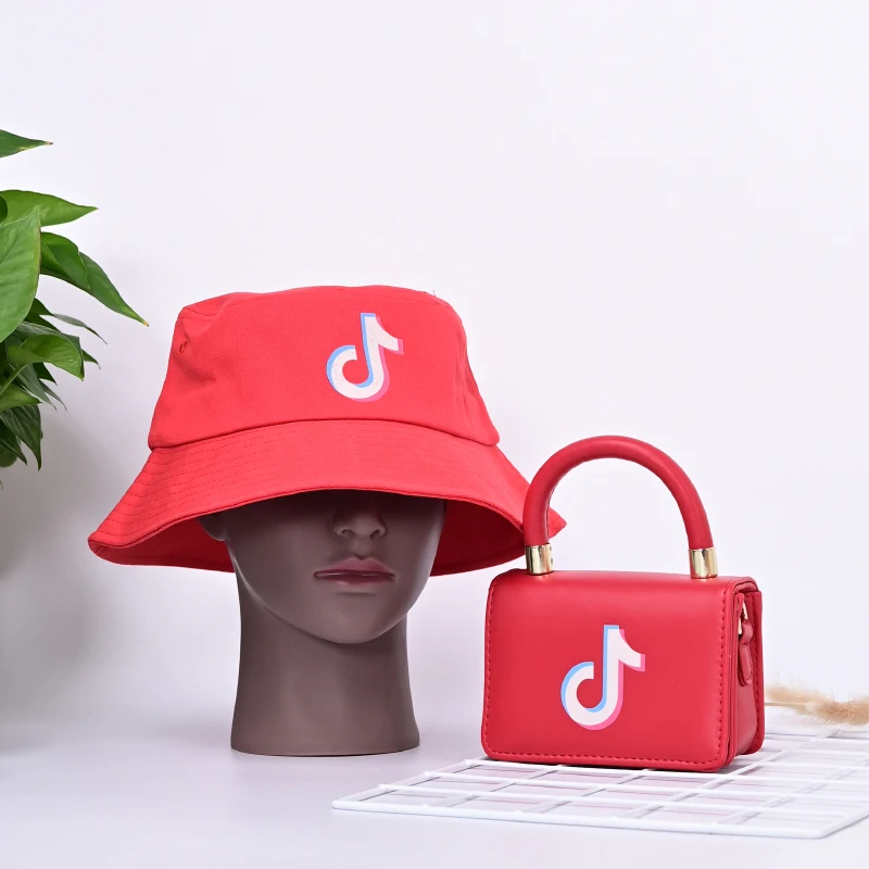 

2021 Hot Sale Tik Tok Purses And Hats Sets Fashion Ladies Luxury Tiktok Soft Leather Mini Crossbody Bag Shoulder for Women Sets