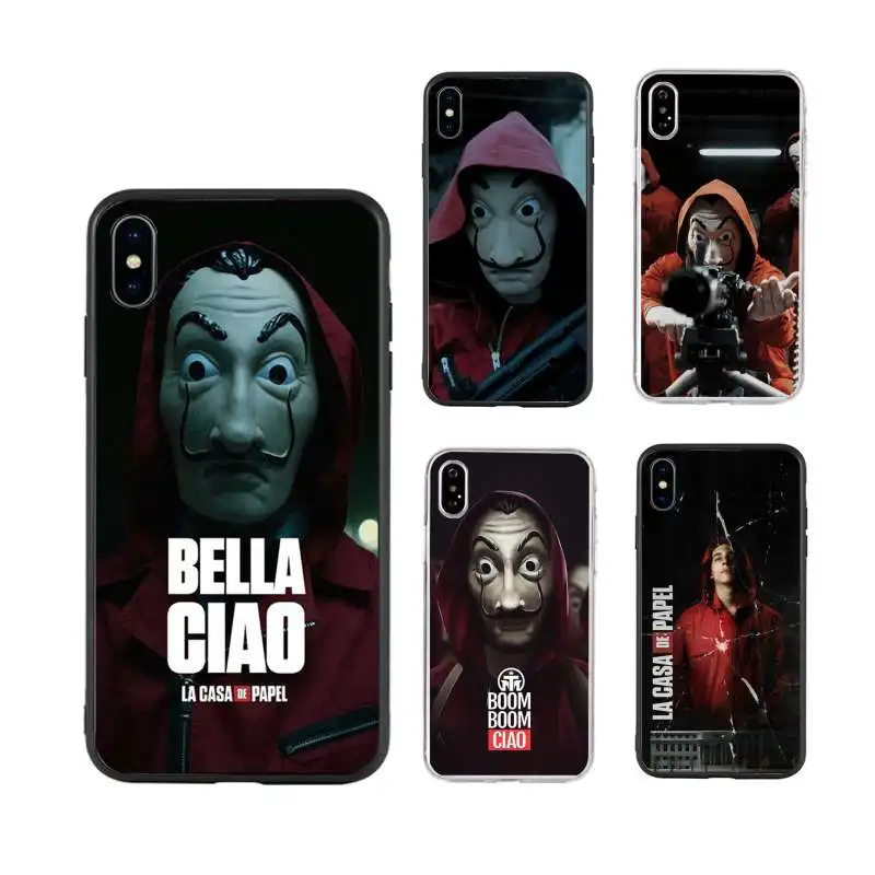 

Classic Spanish TV series La casa de papel soft tpu for iphone 11 case 6 6s 6SP 7 8 8S plus X XR XS max TPU cases