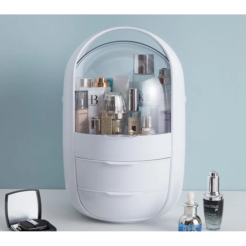 

Transparent Portable Cosmetic Plastic Organizer Box Clear Makeup container Storage Drawer, Optional