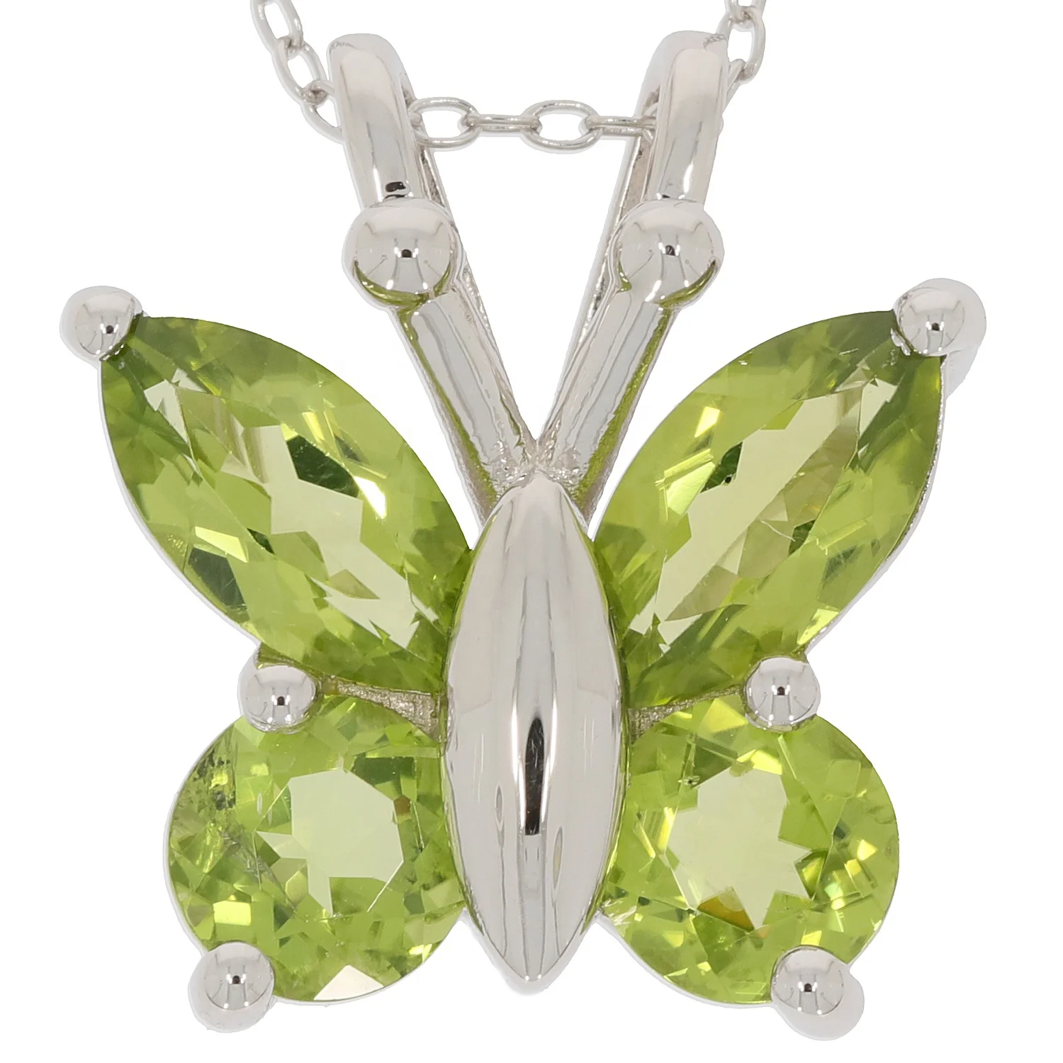 

4.15cts Peridot 925 Sterling Silver Pendant for Women
