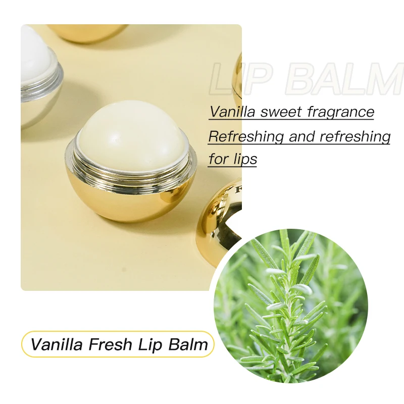 

Wholesale Best Lip Miosturizers egg shape golden Shiny Luxury round cosmetic lip balm ball