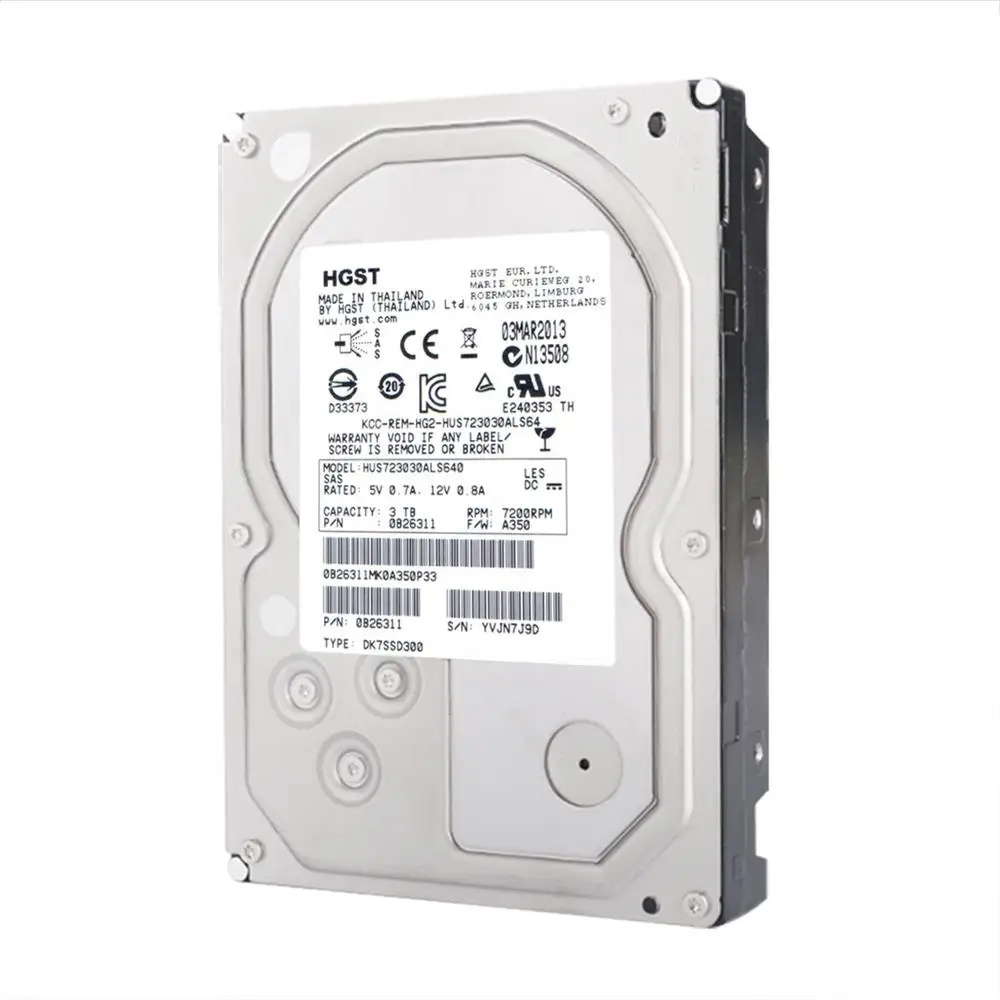 

HGST Ultrastar 7K3000 3TB 3.5 SAS HUS723030AL640 7200RPM 64MB Enterprise Refurbished Internal Hard Disk