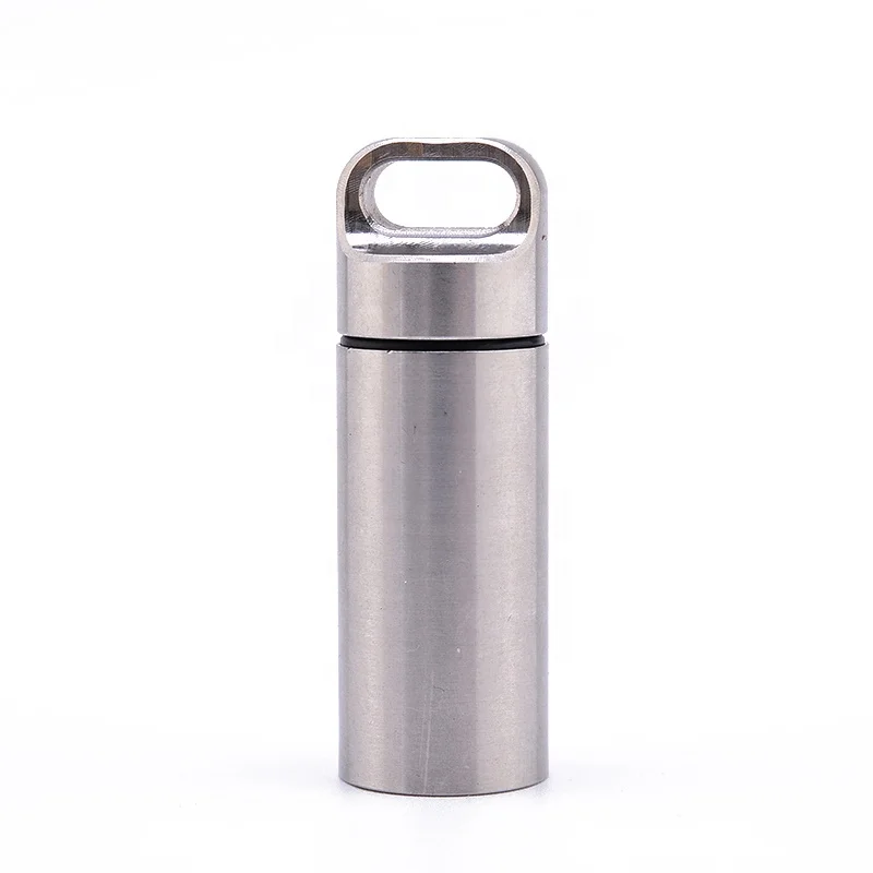 

EDC Waterproof 304 stainless steel Capsule Storage Container Tank Survival Kit First Aid Cartridge Outdoor Survival Kit, Picture